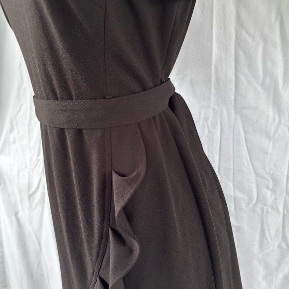 Calvin Klein
Boat Neck Short Sleeve Belted Ruffle Hem Faux Wrap Dress - Picture 4 of 12